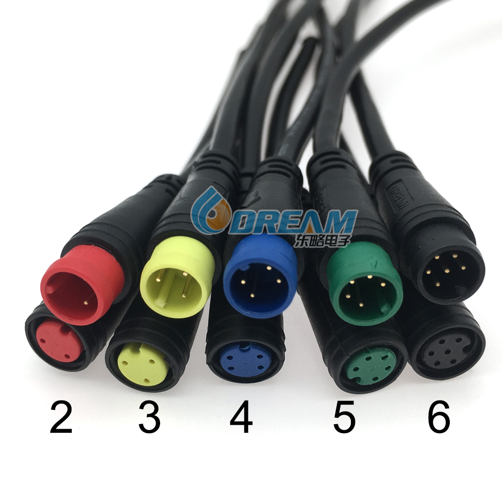M8 IP65 2 3 4 5 6 8 芯電動(dòng)自行車(chē)配件線信號(hào)線防水連接器